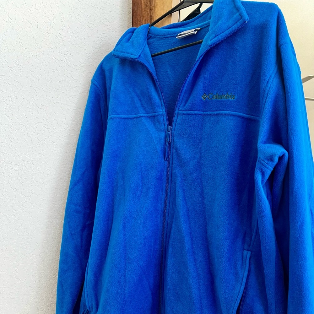 Mens Columbia Vibrant Blue Fleece Jacket